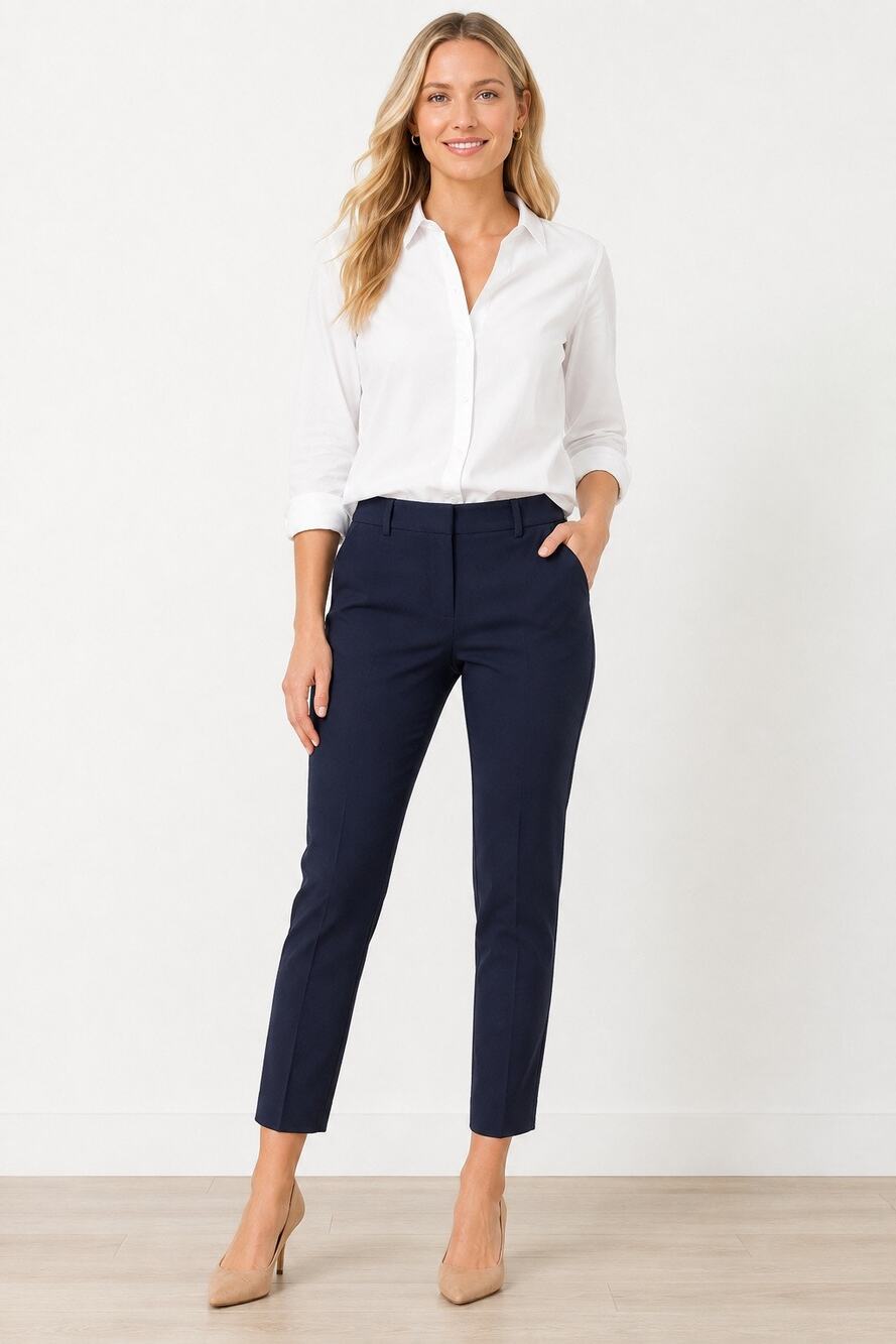 LOFT Riviera Slim Fit Navy Ankle/Cropped Dress Pants Women's Size 2  NWT
